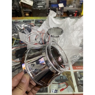 Chụp xi mạ có led vòng lắp đèn bi