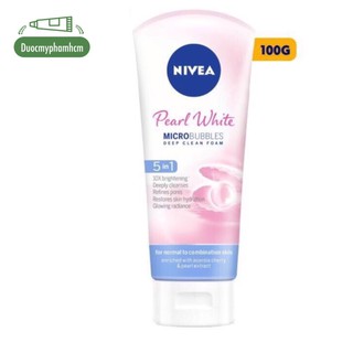 Sữa rửa mặt NIVEA Pearl White giúp trắng da ngọc trai