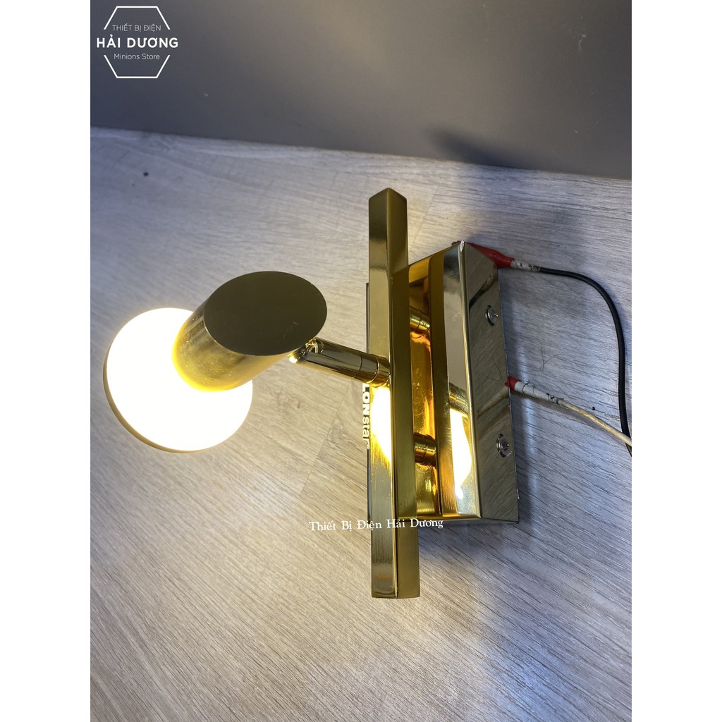 Đèn soi tranh - Đèn rọi gương Lonstar Led Đơn 3602-1 3w Mạ Vàng Ánh Sáng Vàng - Điều chỉnh được góc chiếu
