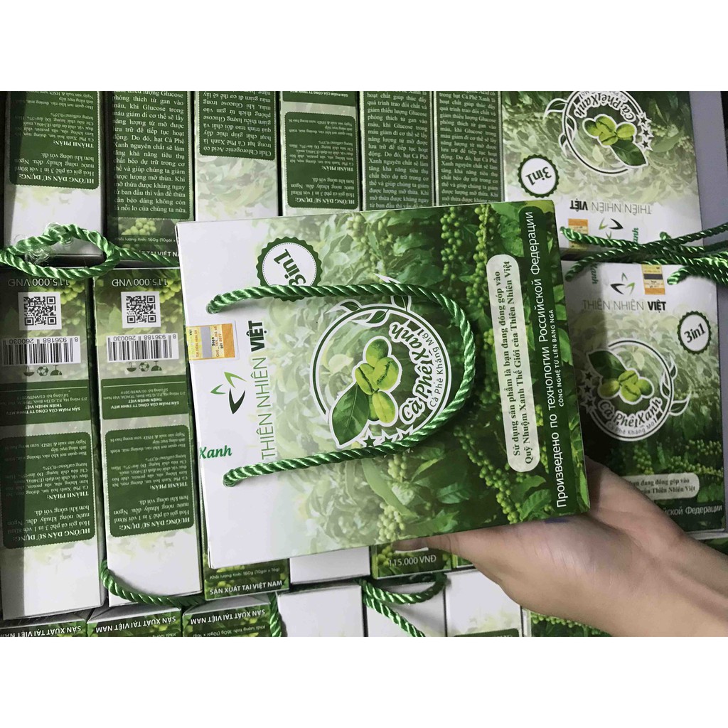 Cà Phê Xanh kháng mỡ hộp 10 gói chính hãng | BigBuy360 - bigbuy360.vn