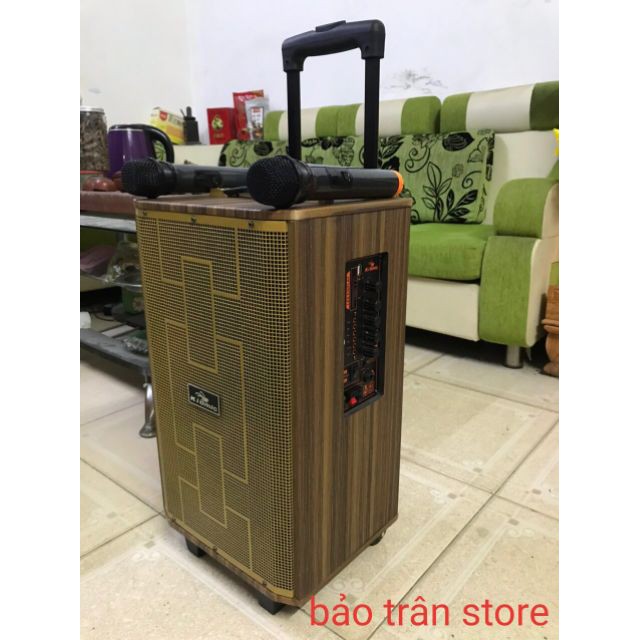 Loa kéo karaoke bluetooth kiomic k89 - 2 tấc - 2 micro có màn hình - Công Suất Cực Đại 300w