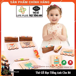 Bộ Đồ Chơi Xếp Hình 96 Que Gỗ Cho Bé Học Tiếng Anh Hiệu Quả, Que Gỗ Ghép Hình - Đồ Chơi Gỗ Thông Minh Life Plus