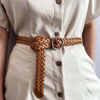 Dây nịt đan chéo độc đáo Modleaf Knit belt Hàn Quốc