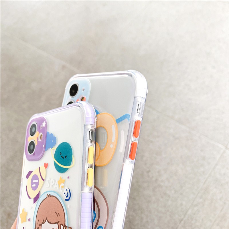 Ốp lưng iphone Roro Cute viền màu chống trượt 5/5s/6/6plus/6s/6splus/7/7plus/8/8plus/x/xr/xs/11/12/pro/max/plus/promax | BigBuy360 - bigbuy360.vn