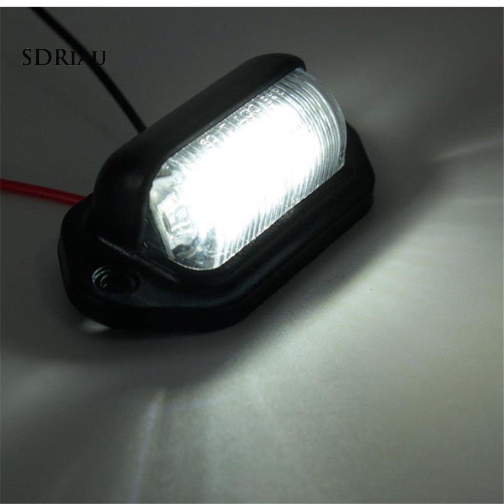 2 Đèn led 6 bóng gắn bảng số xe ô tô 12/24V chất lượng cao