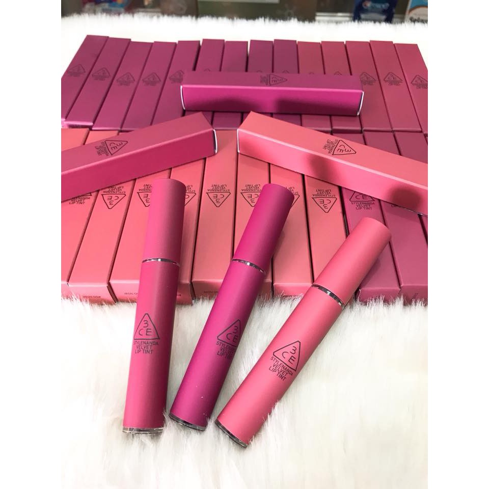 (3 màu mới 2018) Son kem lì 3CE chính hãng Hàn Quốc 3 màu hồng tím mới
