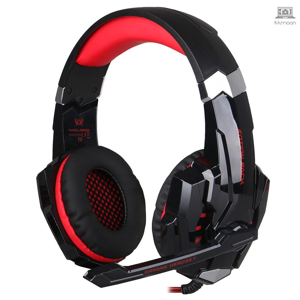 Tai nghe gaming G9000 3.5mm tránh tiếng ồn có đèn Led + mic điều chỉnh âm thanh cho PS4/laptop/điện thoại/máy tính bảng | BigBuy360 - bigbuy360.vn