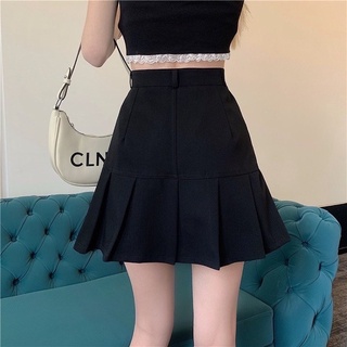 chân váy xếp ly duôi cá ngắn cúc cài giữa 309
