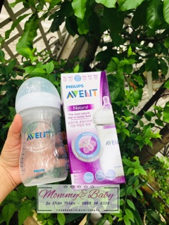 (CHÍNH HÃNG) Bình sữa Avent Natural 260ml núm xoắn