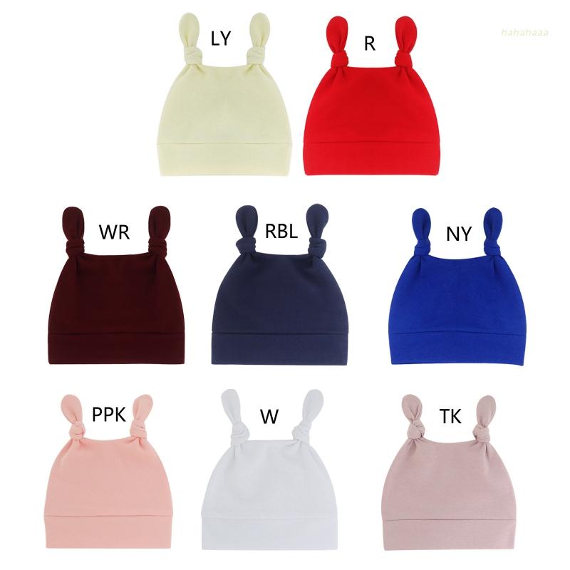 Mũ Beanie Mềm Thắt Nút Hai Mặt Dễ Thương Cho Bé Sơ Sinh