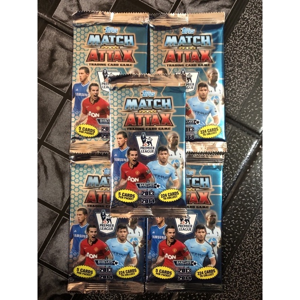 THẺ CẦU THỦ MATCH ATTAX PREMIER LEAGUE 13/14 Pack 5 thẻ