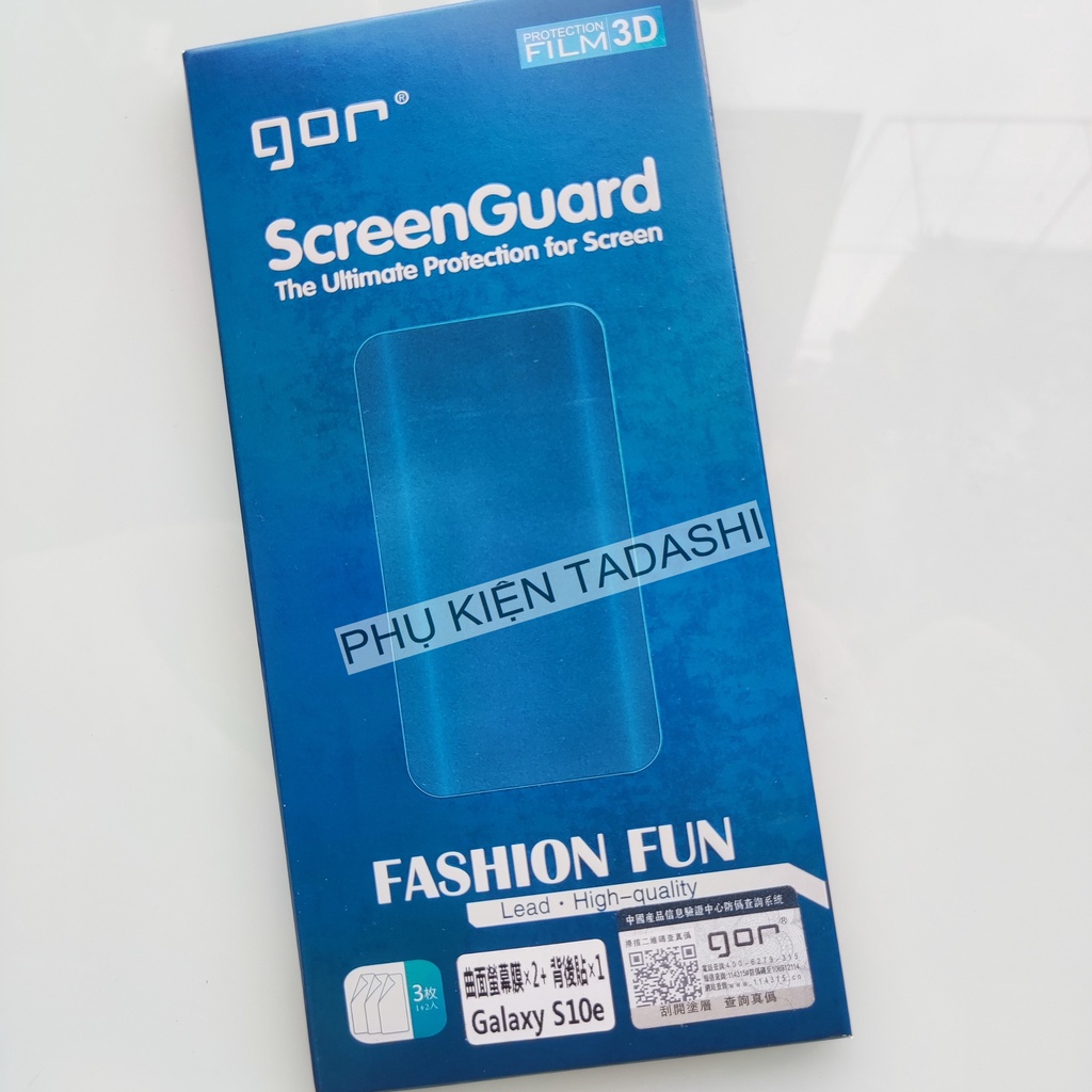 Bộ 3 Miếng Dán Dẻo Gor Samsung S10 5G/ Samsung S10e Dán Full Màn 3D, Trong suốt Bo Viền Cong - Chính hãng Gor