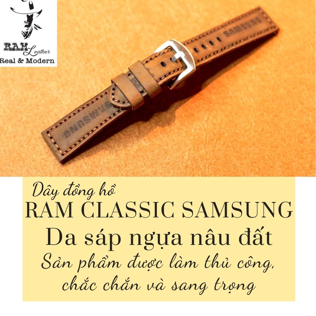 Dây Samsung Galaxy Watch Da Bò Thật 22mm RAM Leather