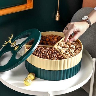 Khay mứt tết, Hộp mứt tết bánh kẹo 2 Tầng Cao Cấp, Sang Trọng