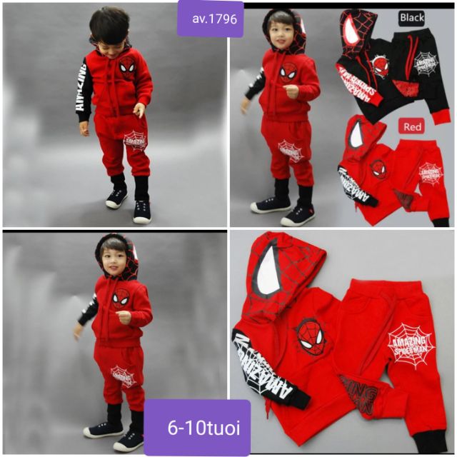 Bộ đồ bé trai siêu nhân nhện