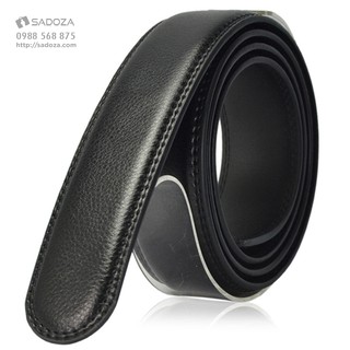 Dây thắt lưng rời da bò thật 2 đường chỉ may sang trọng (DTL02)
