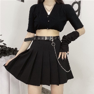 Chân váy tennis xếp li  kèm thắt lưng dây xích cá tính, năng động, thời trang