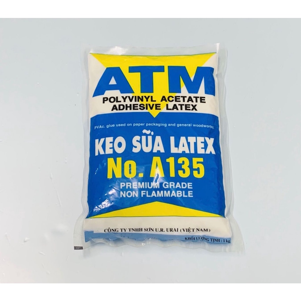 Keo sữa LATEX ATM A135 loại tốt chính hãng (1 bịch 1kg), nguyên liệu làm slime, keo dán đa năng