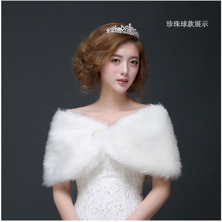 Áo choang lông cho cô dâu mùa đông- Giá chỉ 100k | BigBuy360 - bigbuy360.vn