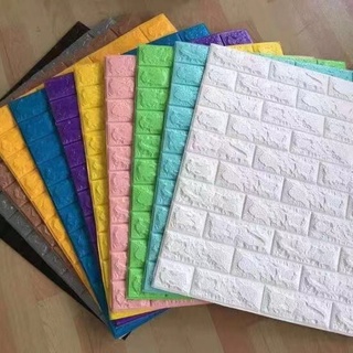 Miếng Dán Tường Bằng Xốp Họa Tiết Gạch 3D Chống Thấm Nước Trang Trí Phòng Ngủ