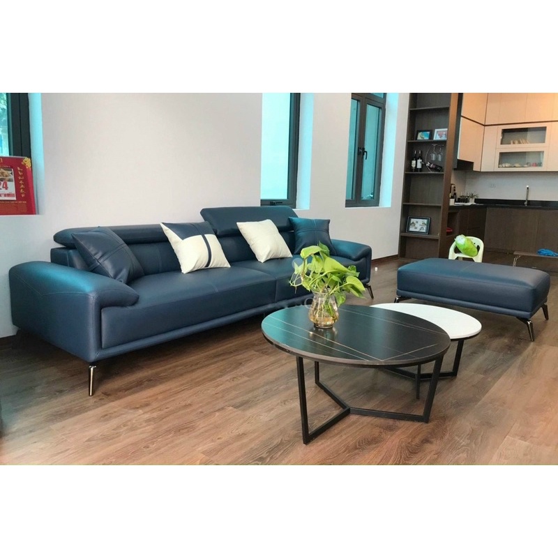 Sofa Da cao cấp phong cách Ý H2 Furniture, sofa da gật tựa lưng đa năng ngồi tựa êm ái thoải mái, đệm lò xo đàn hồi