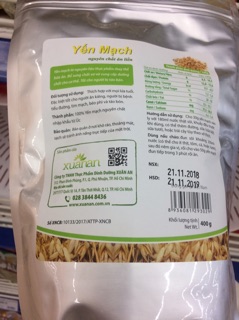 Yến Mạch nguyên chất ăn liền 400gr