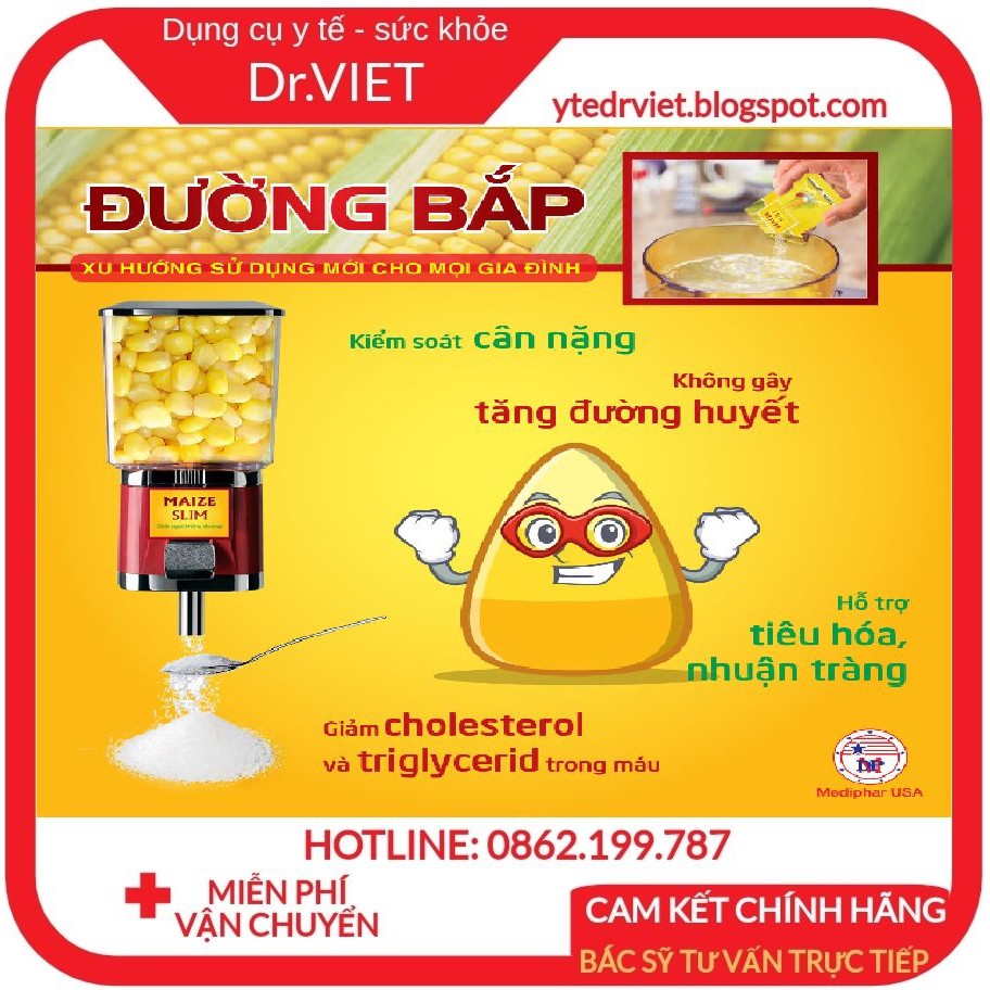 Đường bắp Maize Slim- thực phẩm không chứa đường, không gây tăng đường huyết, cho người tiểu đường, béo phì, ăn kiêng