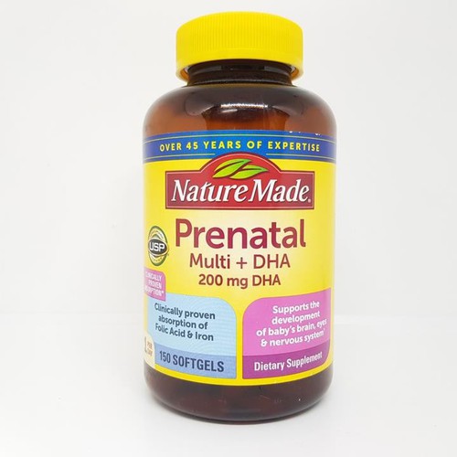 Thuốc Bổ Cho Bà Bầu Nature Made Prenatal Multi DHA 150 Viên - Mẫu Mới