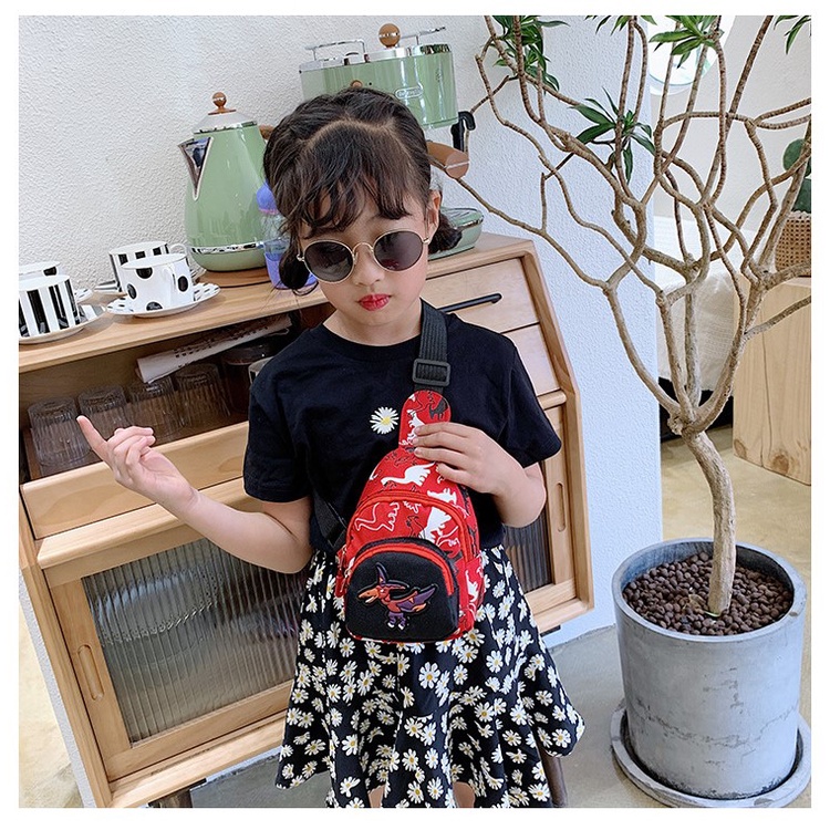 Túi đeo chéo mini cho bé trai bé gái Hạ Băng Designs, túi xách mini trẻ em đựng tiền điện thoại - Khủng Long