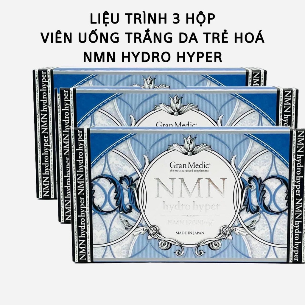 Bộ 3 Hộp Viên Uống NMN Trắng Da - NMN Hydro Hyper