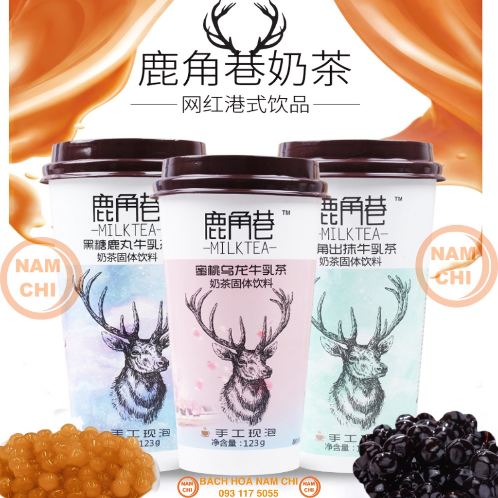 Trà Sữa Cao Cấp Alley Đài Loan Cốc Tự Pha 123G Trà Sữa Ly Sừng Hươu Lujiaoxiang