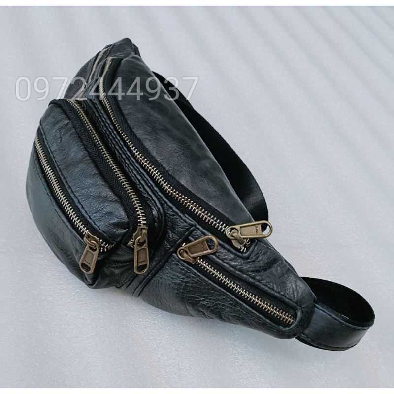 túi đeo hông, đeo chéo nam cam kết dạ bò 100%