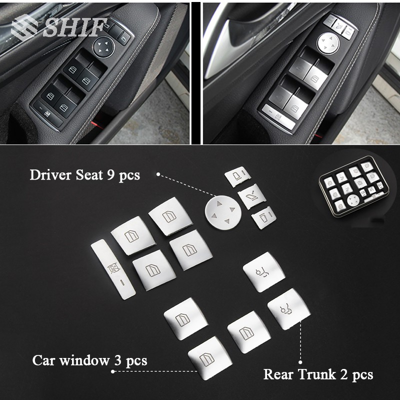 Nắp đậy công tắc cửa sổ chuyên dụng cho xe hơi Mercedes Benz gla / cla / glk / A B E