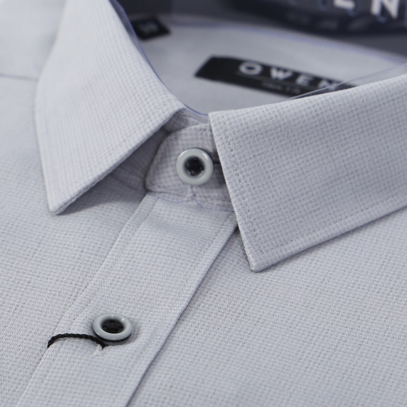Áo sơ mi dài tay Nam Owen Café Slim Fit màu Ghi - AS23349D