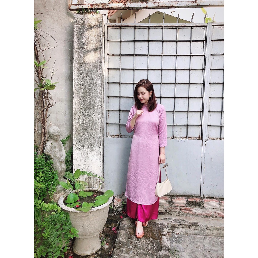 Set Áo dài Rosemary tây thi tím hồng
