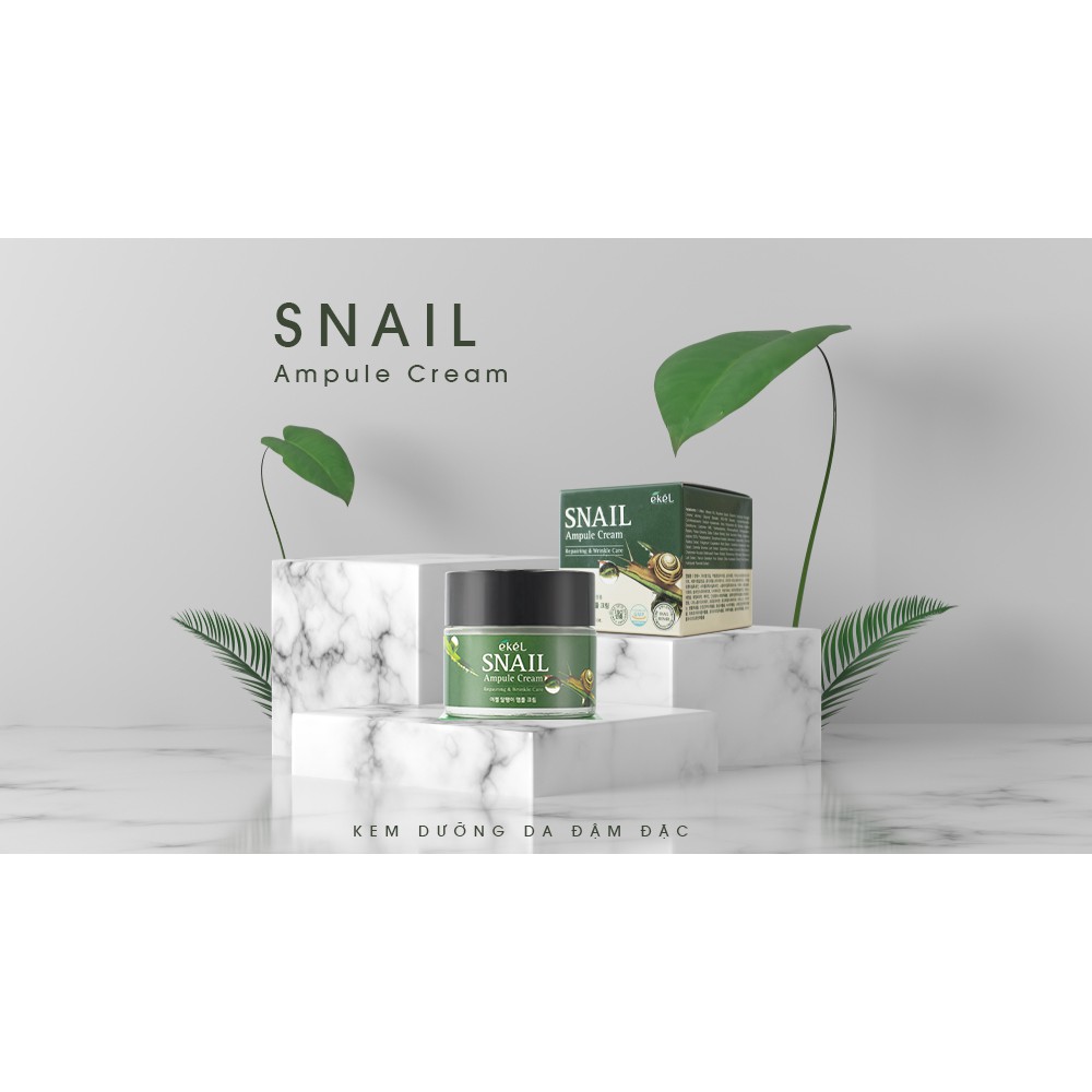 Kem Dưỡng Da Ekel Snail Ampule Cream 70ml