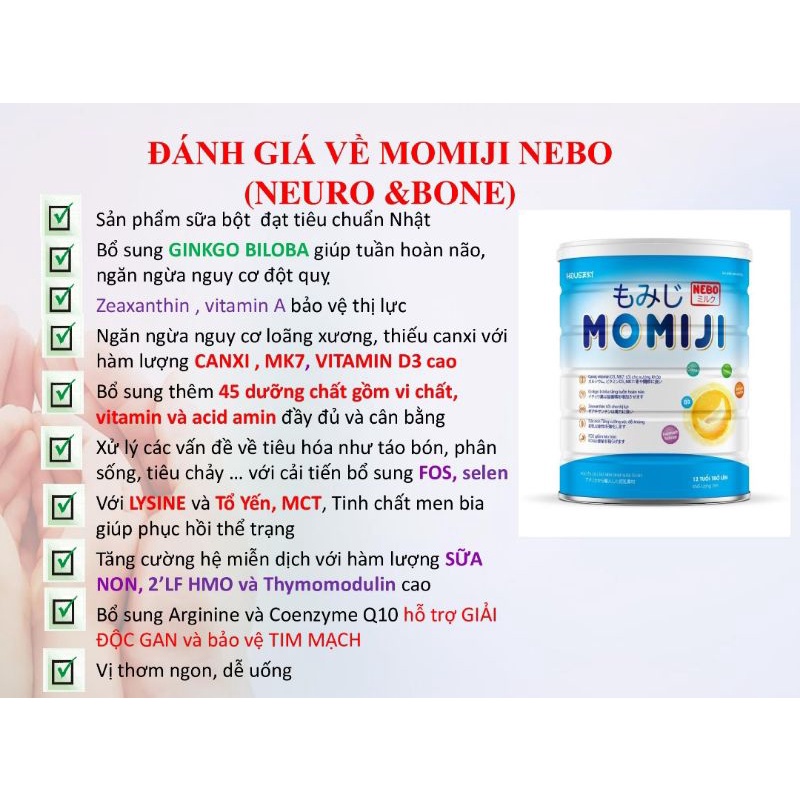 sữa bột Momiji nebo 900g