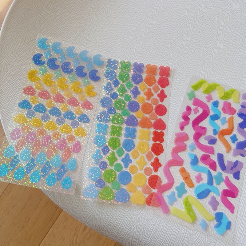 Stickers ruy băng lấp lánh