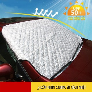 Tấm che chắn nắng ngoài kính trước (kính lái) ô tô -TRÁNG BẠC - LOẠI DÀY