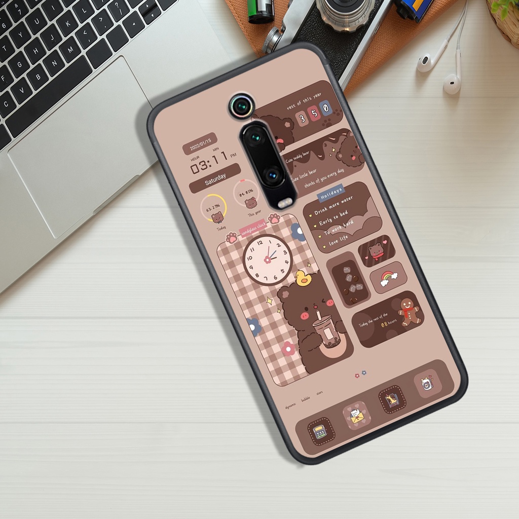 ỐP LƯNG XIAOMI REDMi K20 - K30 - NOTE 4 - NOTE 4X , IN HÌNH GẤU NÂU CHOCOLATE ĐÁNG YÊU.