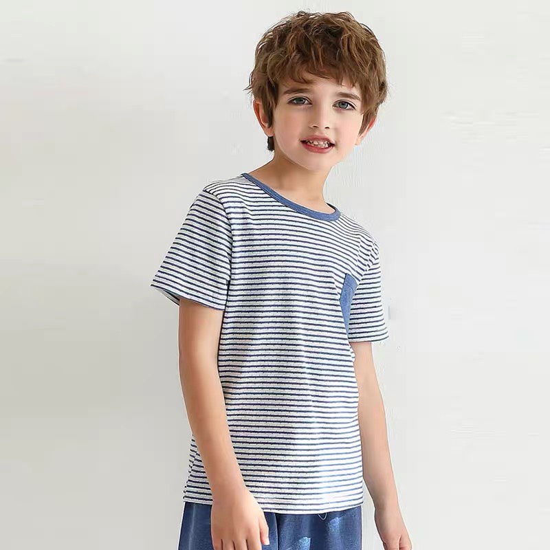 12-45kg Bộ cotton xước cộc tay quần lửng hè cho bé trai bé gái hãng Mamdadkids #kẻngang