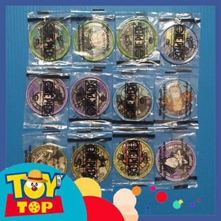 [ 1 Thẻ ] Thẻ bài toonies One Piece thẻ kim loại chibi team mũ rơm Luffy mùa liên minh thủy chiến leng keng có seal (2)