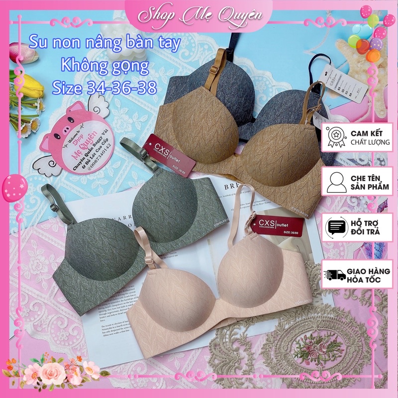 Áo ngực, áo lót su non muối tiêu đệm bàn tay nâng ngực tạo khe tự nhiên- hàng cao cấp