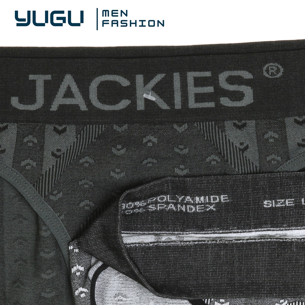Quần sịp nam JACKIES H22 cao cấp - YUGU - Quần lót nam dệt kim siêu co dãn siêu thông thoáng, 1 chiếc, che tên
