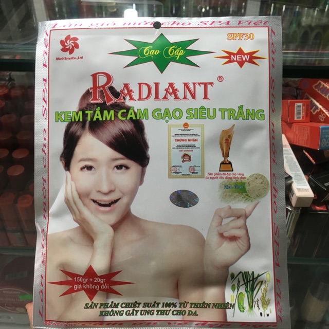 TẮM TRẮNG CÁM GẠO RADIANT 170g