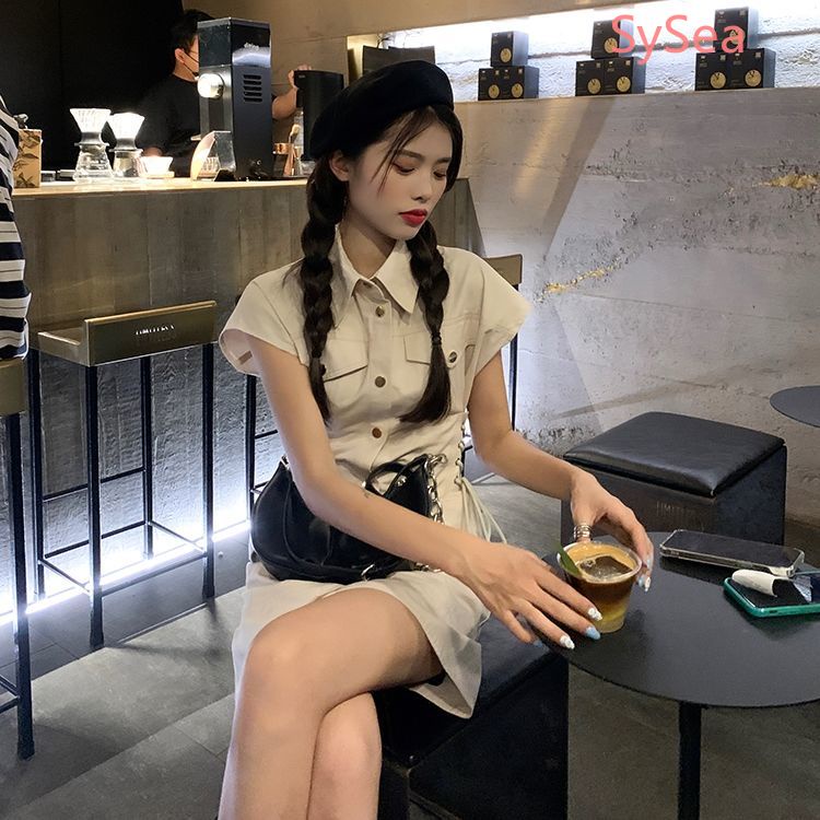 Đầm Công Sở Không Tay Thời Trang Mùa Hè Pháp Dành Cho Nữ