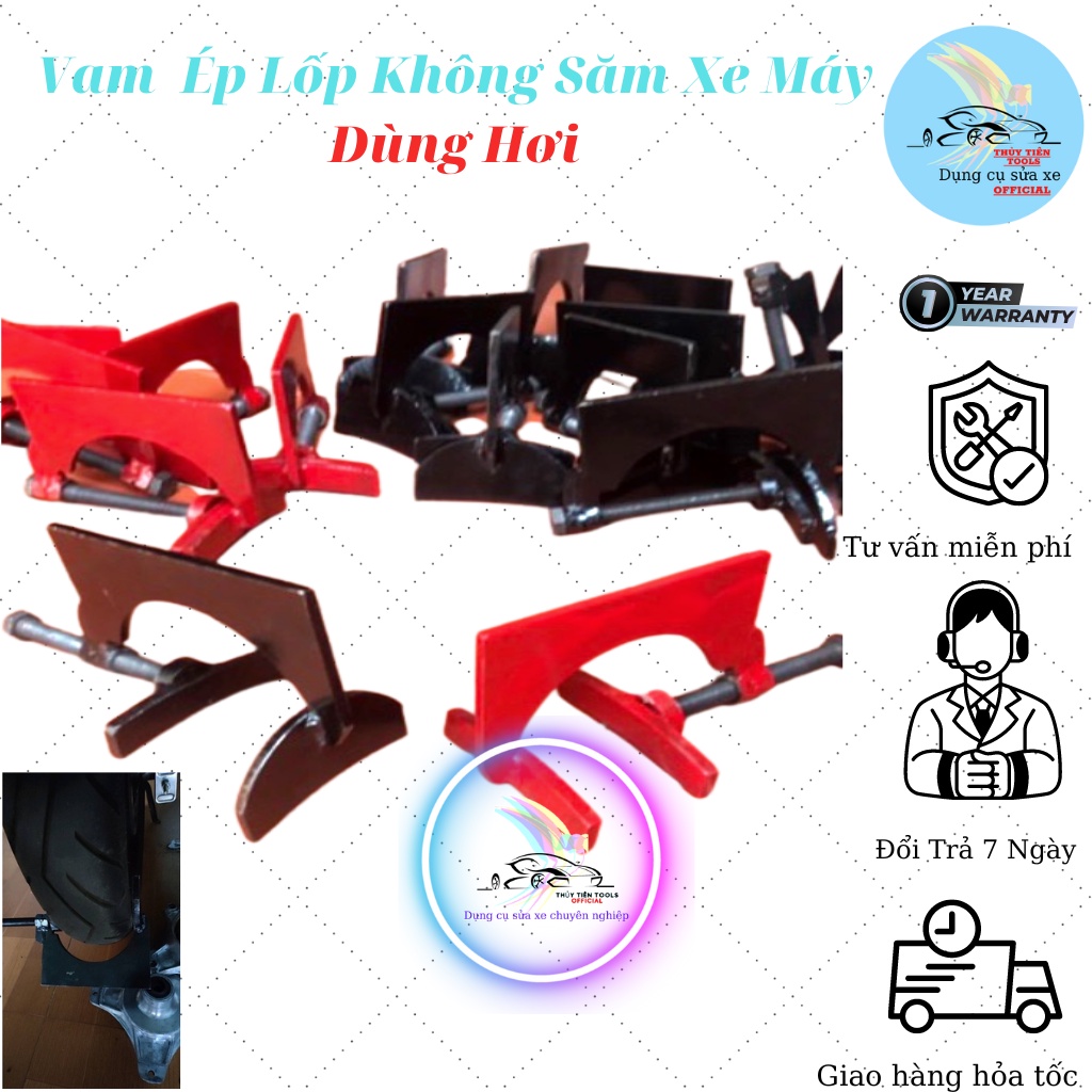 Vam ép lốp xe máy xe điện không săm dùng hơi