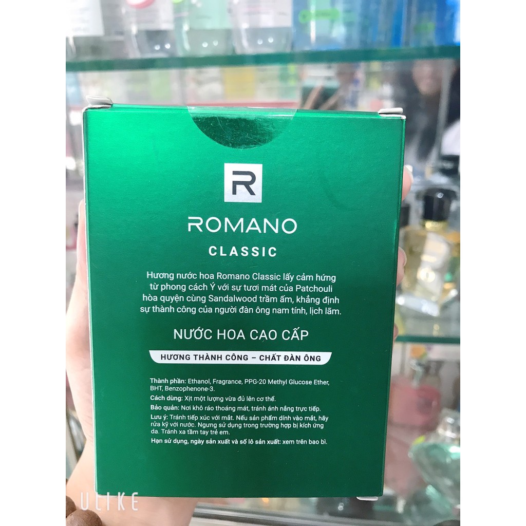 nước hoa ROMANO CLASSIC CAO CẤP 50ML [ chuẩn hàng cty 100%]
