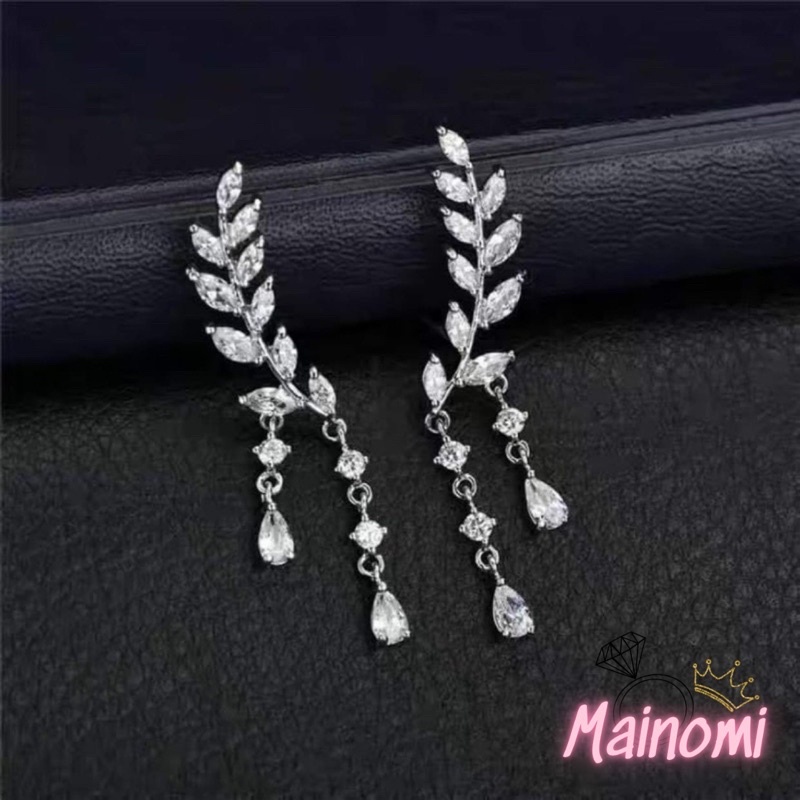 Bông tai bạc kiểu dáng kẹp vành độc đáo, trang nhã tinh tế mới lạ Mainomi Shop Bạc Xinh