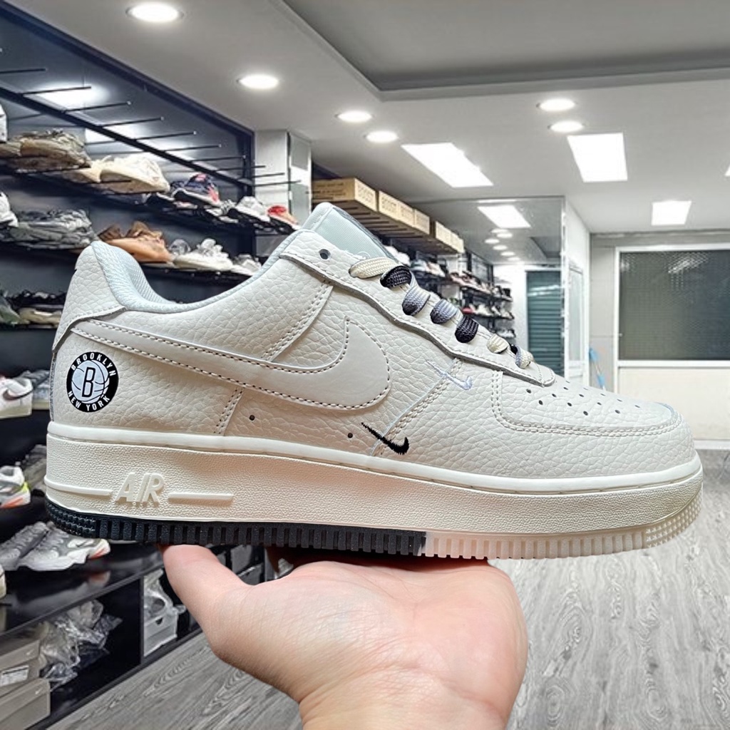 Giày _Nike Air Force 1 Low Brook.Lyn Sail Black, Giày thể thao AF1 Màu Be Đế Âm Dương 2 Màu Cực Hot 2023 - Yabi_boutique